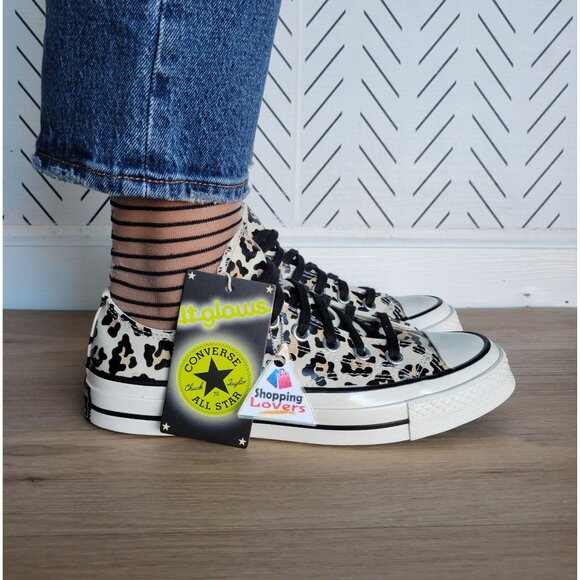 Chuck 70 Glow-In-The-Dark Leopard Animal Print Sz 8 Women Shoes Sneaker A15033C - Picture 10 of 12